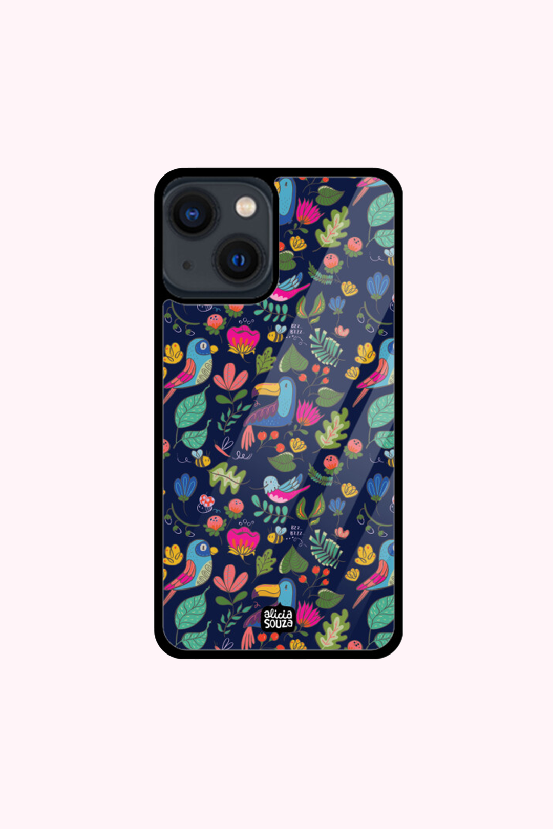 Midnight Blossom Glass iPhone Cover
