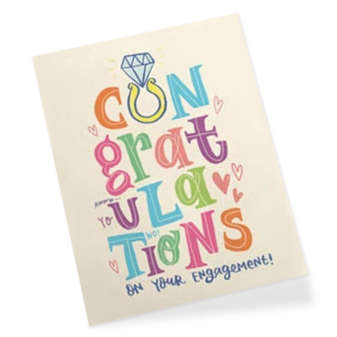 Engagement Congratulations Greeting Card Engagement Congratulations Greeting Card