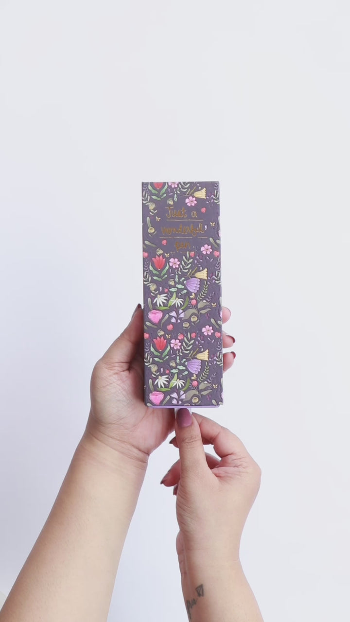 Purple Floral Ballpoint Pen
