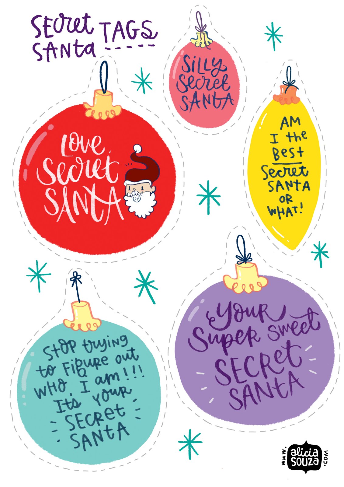 Secret Santa Tags – Alicia Souza secret-santa-tags-alicia-souza