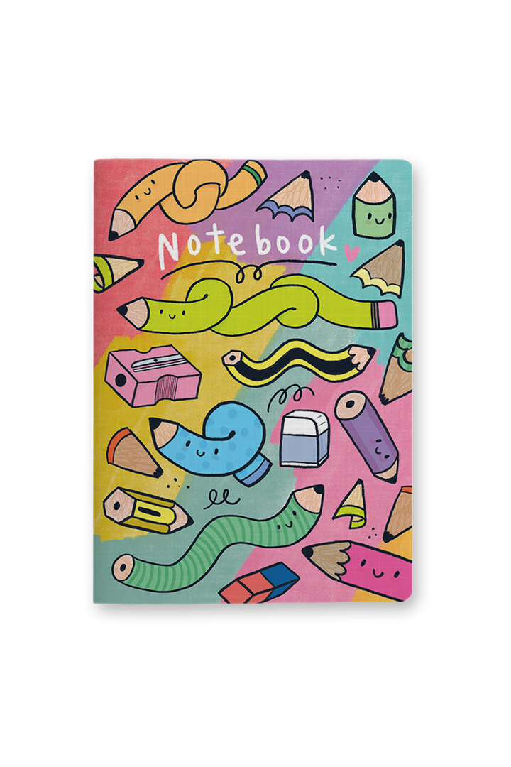 Squiggly Pencils Saddle Stitch Notebook