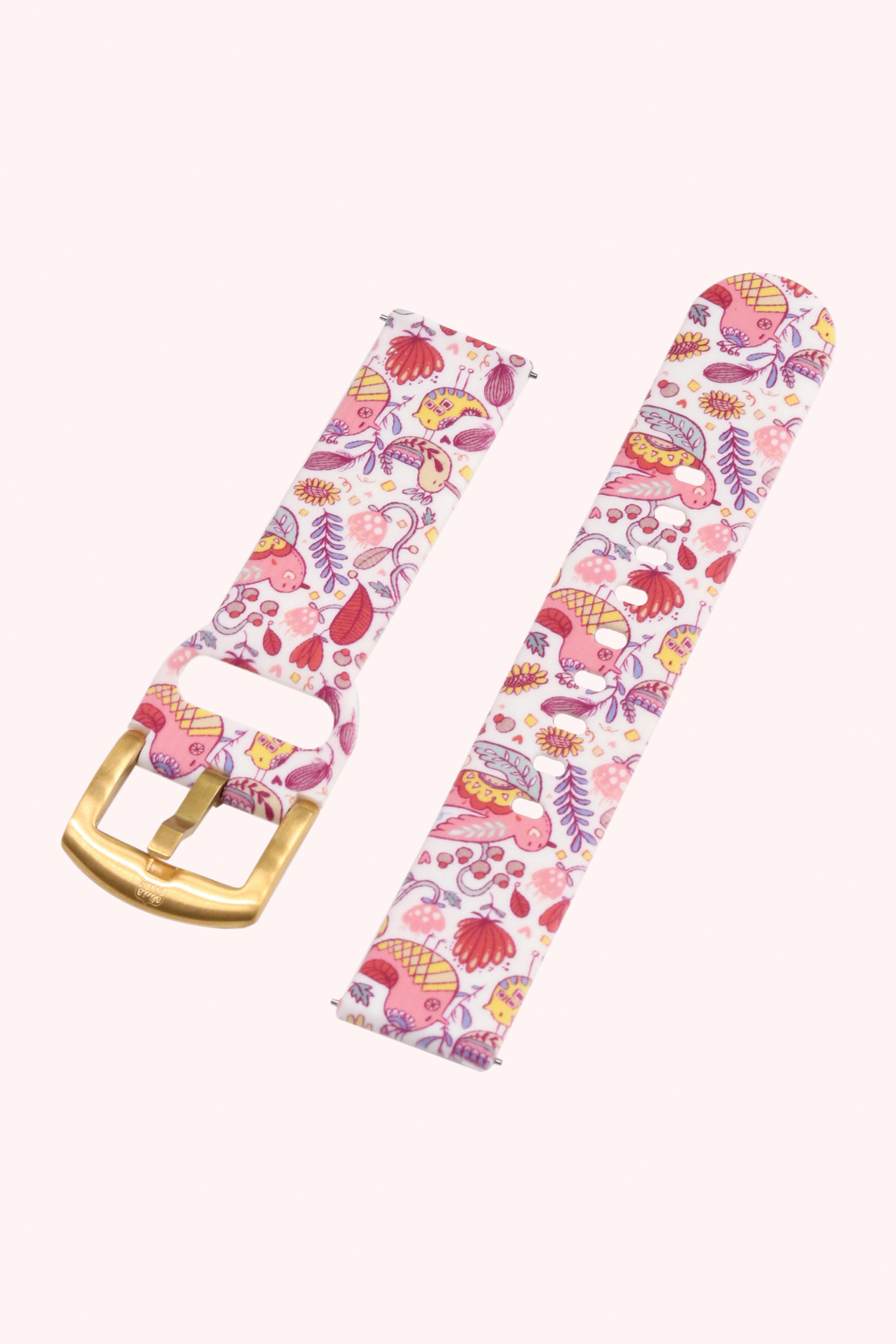 Bird Flow 20mm Watch Strap with Gold Pin Buckle – Alicia Souza