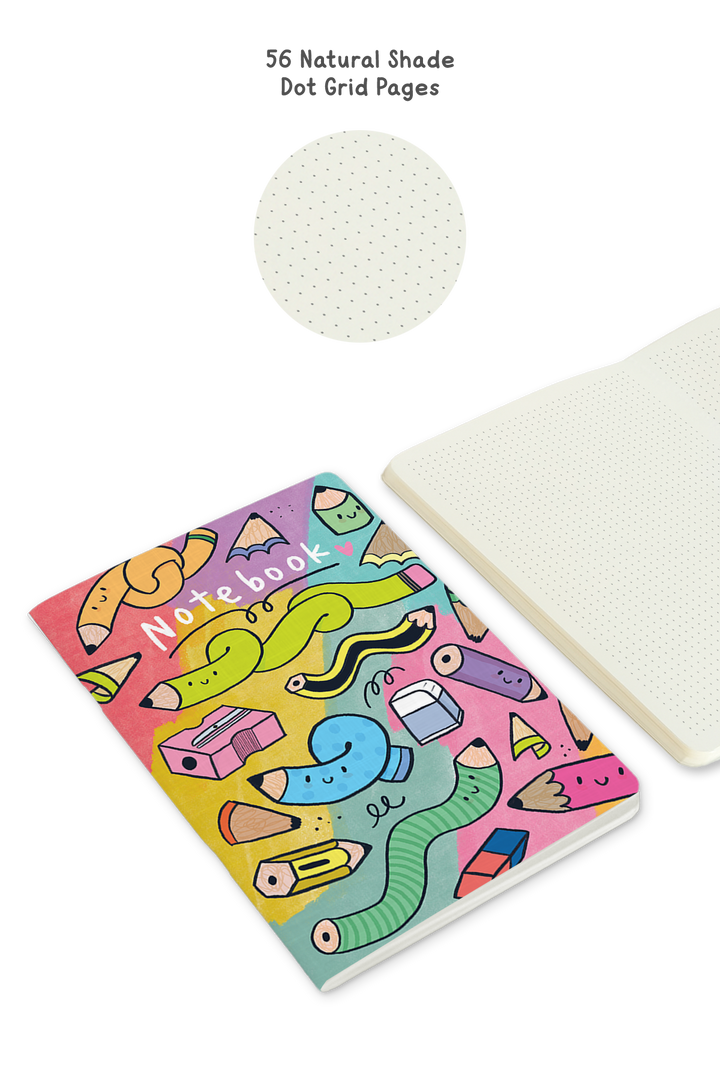 Squiggly Pencils Saddle Stitch Notebook