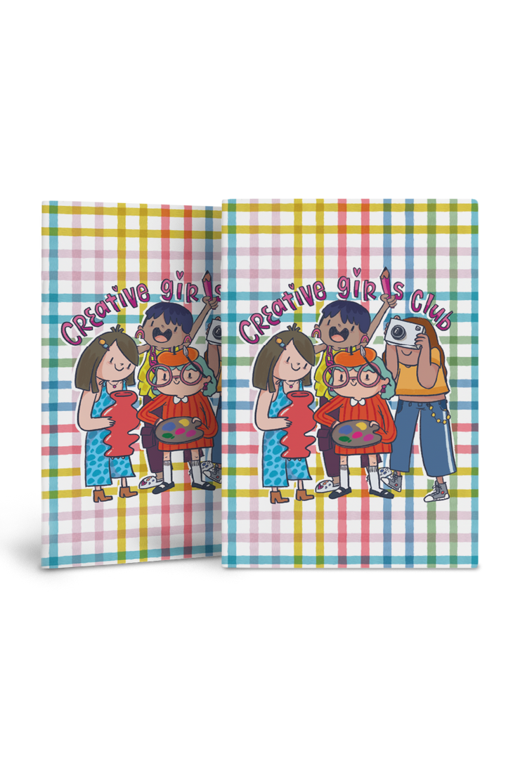 Creative Girls Club Saddle Stitch Notebook - Combo of 2
