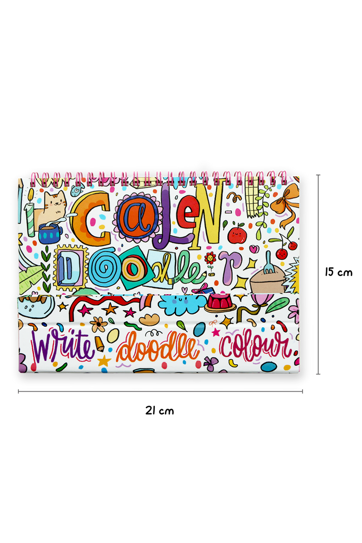 2026 Calendoodler 2-in-1 Desk Calendar + Notebook