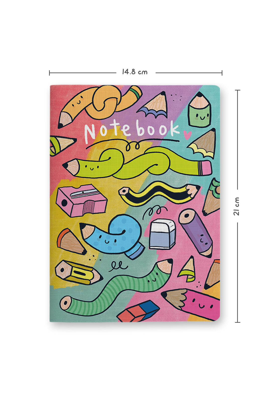 Squiggly Pencils Saddle Stitch Notebook