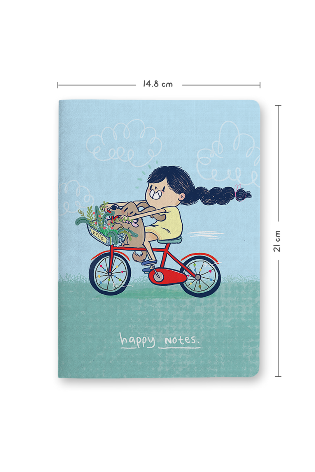 Happy Notes Saddle Stitch Notebook