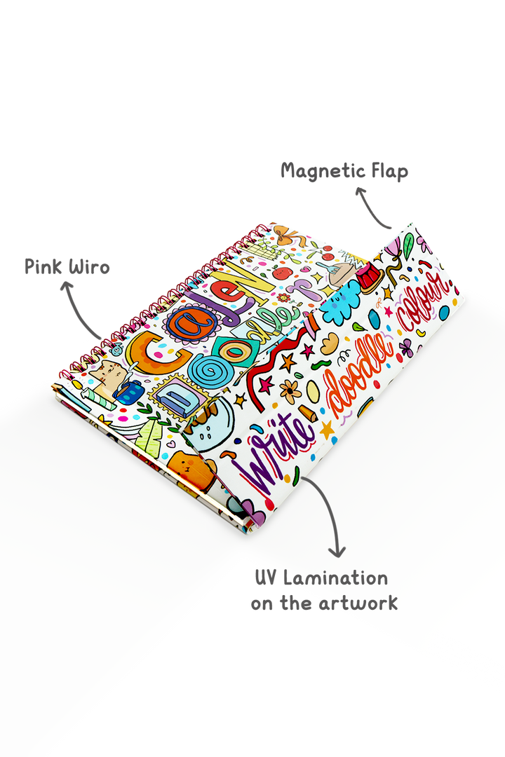 2026 Calendoodler 2-in-1 Desk Calendar + Notebook