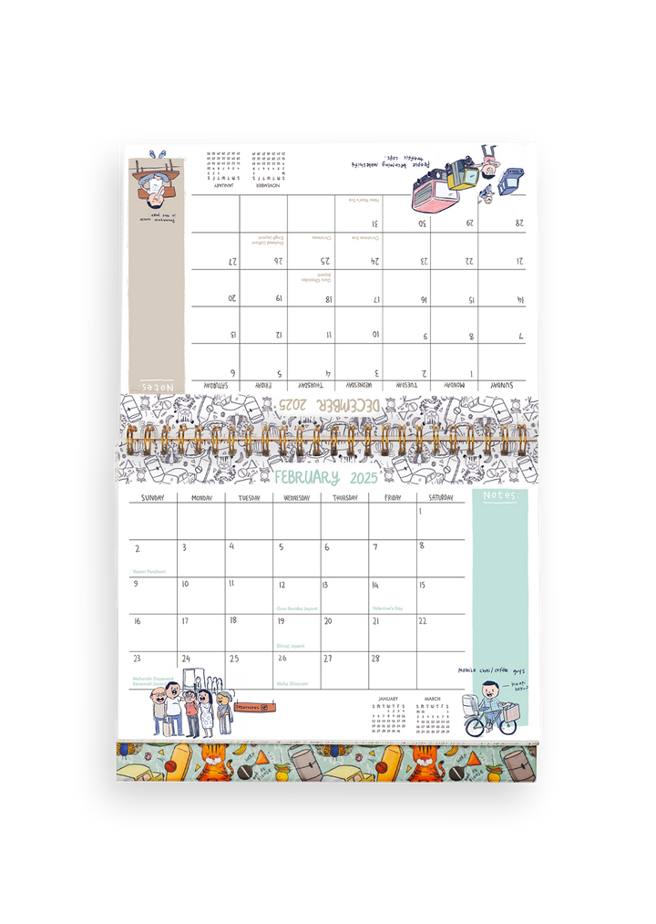 2025 Endearing Desk Calendar