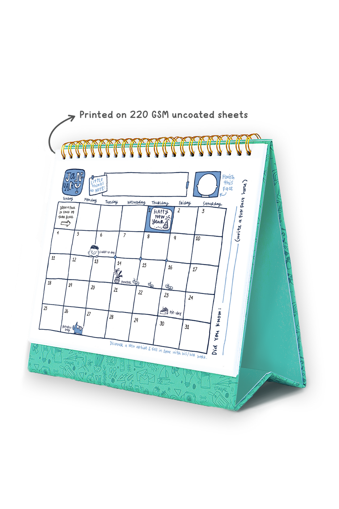 2026 Calendoodler Desk Calendar