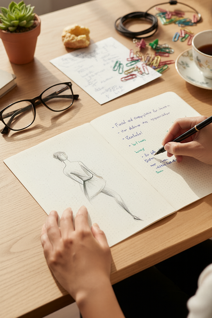 Squiggly Pencils Saddle Stitch Notebook
