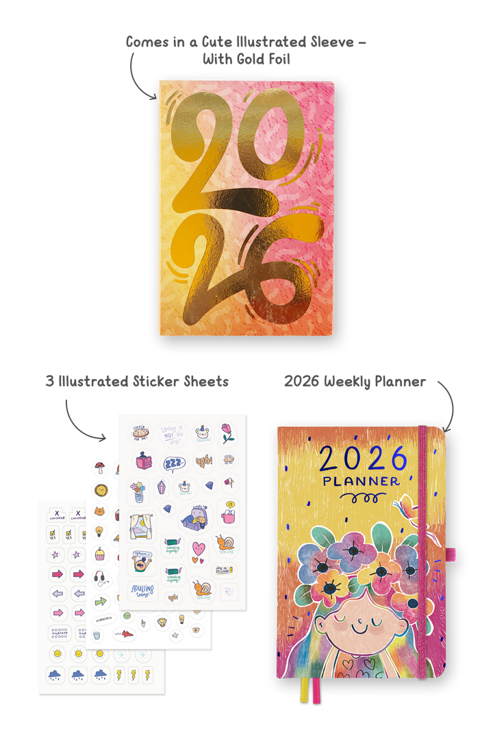 2026 Ultimate Weekly Planner + 3 Sticker Sheets
