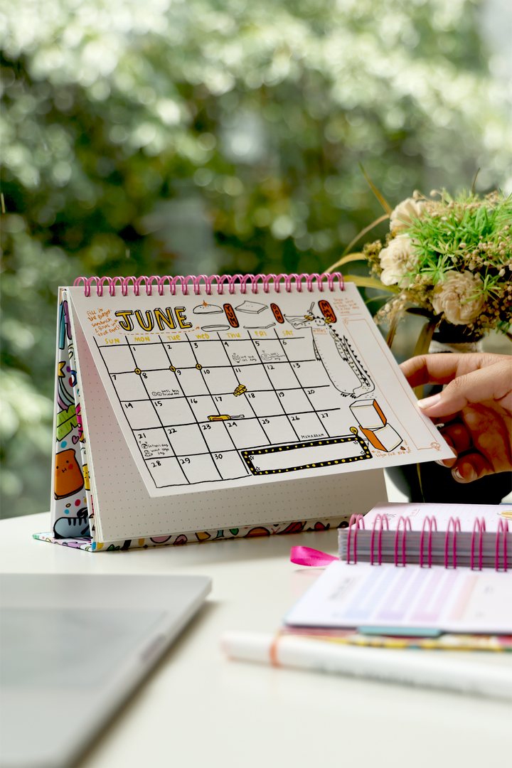 2026 Calendoodler 2-in-1 Desk Calendar + Notebook