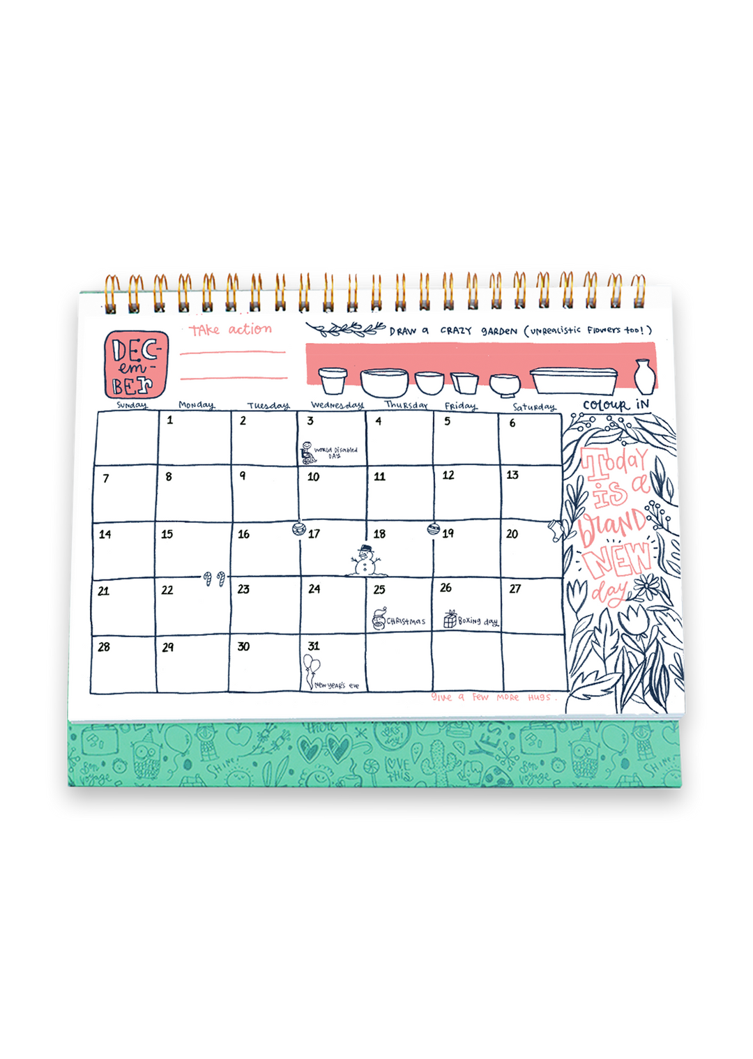 2025 Calendoodler Desk Calendar