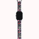 Purple Floral 20mm Watch Strap with Gold Pin Buckle