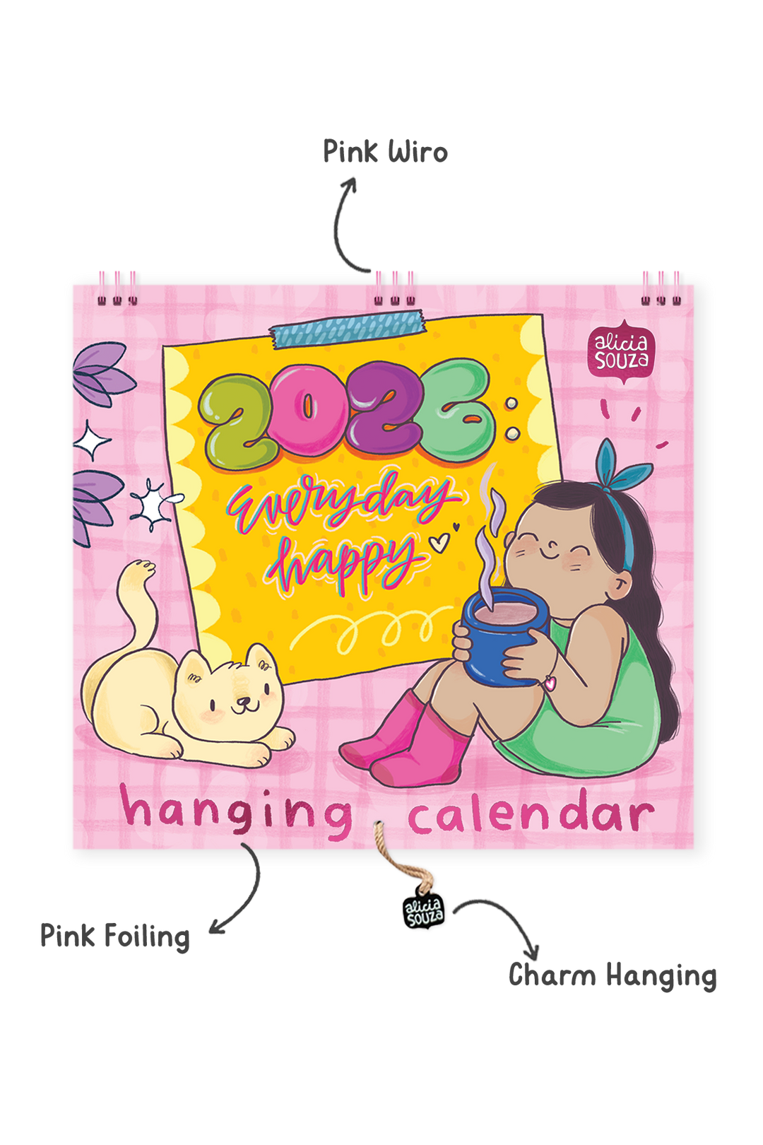 2026 Everyday Happiness Wall Calendar