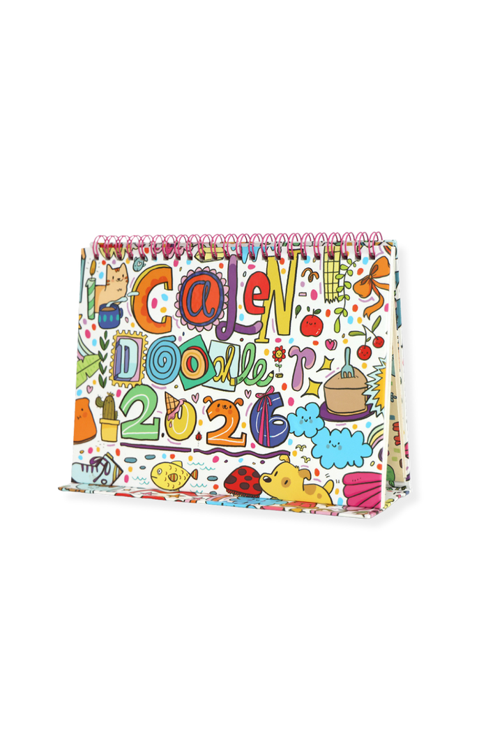2026 Calendoodler 2-in-1 Desk Calendar + Notebook