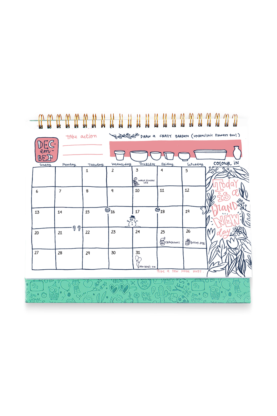 2026 Calendoodler Desk Calendar