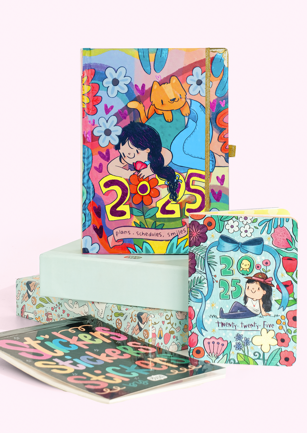 The Ultimate 2025 Hardbound Planner + Pocket Planner + Sticker Book