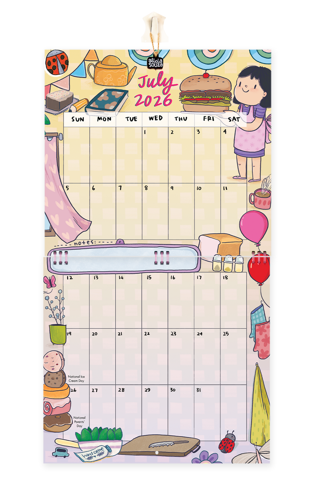 2026 Everyday Happiness Wall Calendar