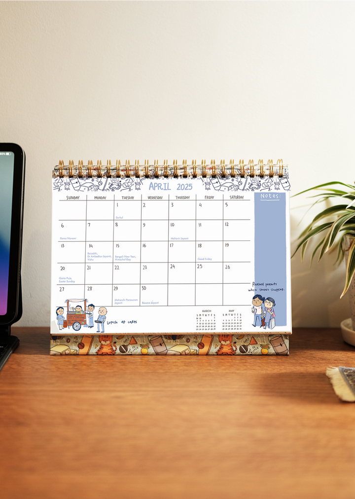 2025 Endearing Desk Calendar