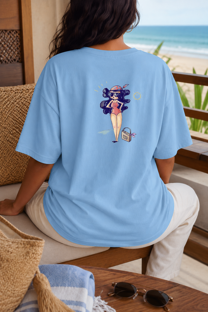 Beach Face Oversized T-Shirt