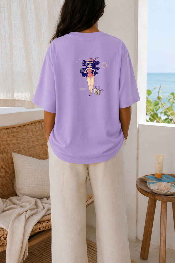 Beach Face Oversized T-Shirt