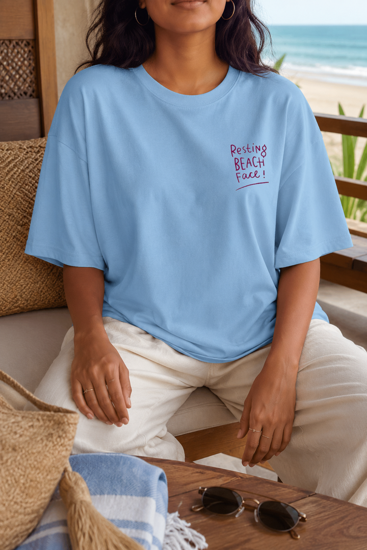 Beach Face Oversized T-Shirt