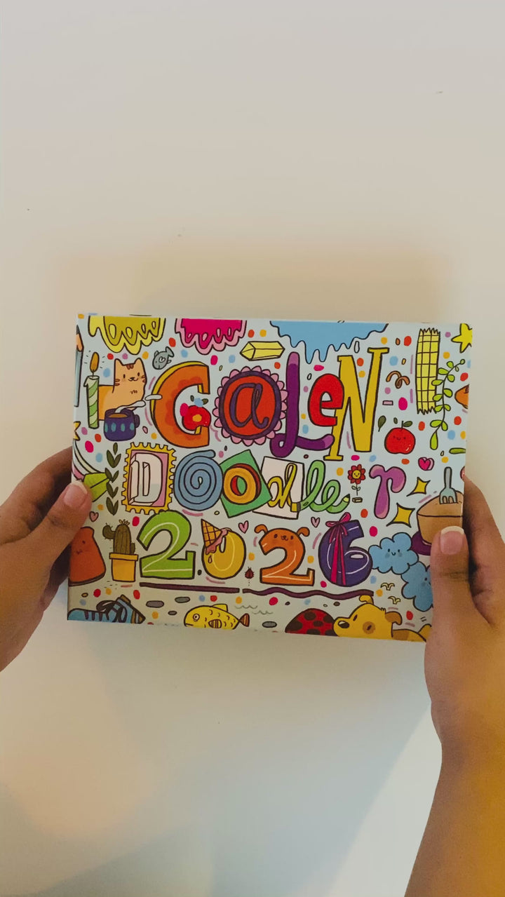 2026 Calendoodler 2-in-1 Desk Calendar + Notebook