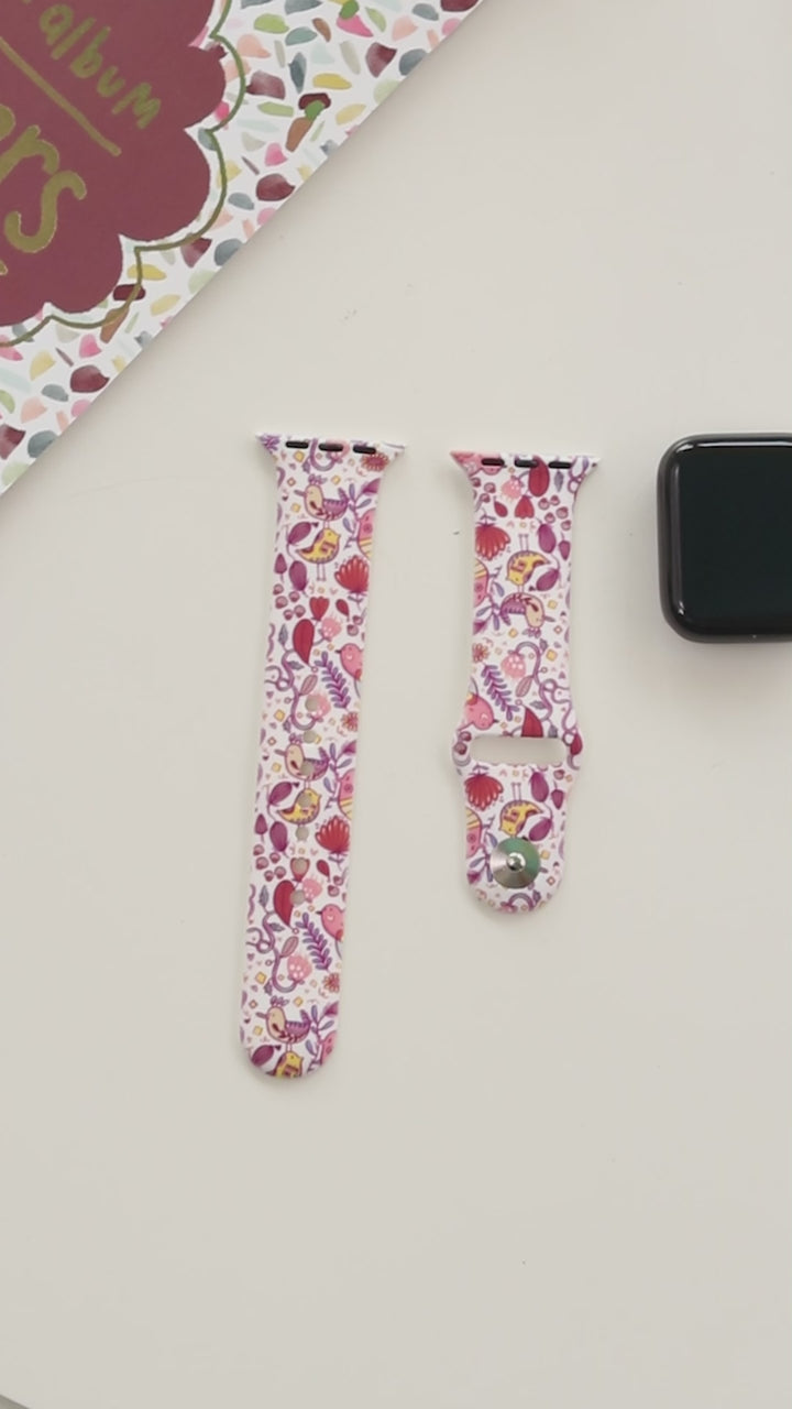 Bird Flow 22mm Watch Strap with Push Button