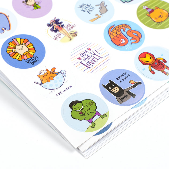 Big book of stickers with Colour-in pages