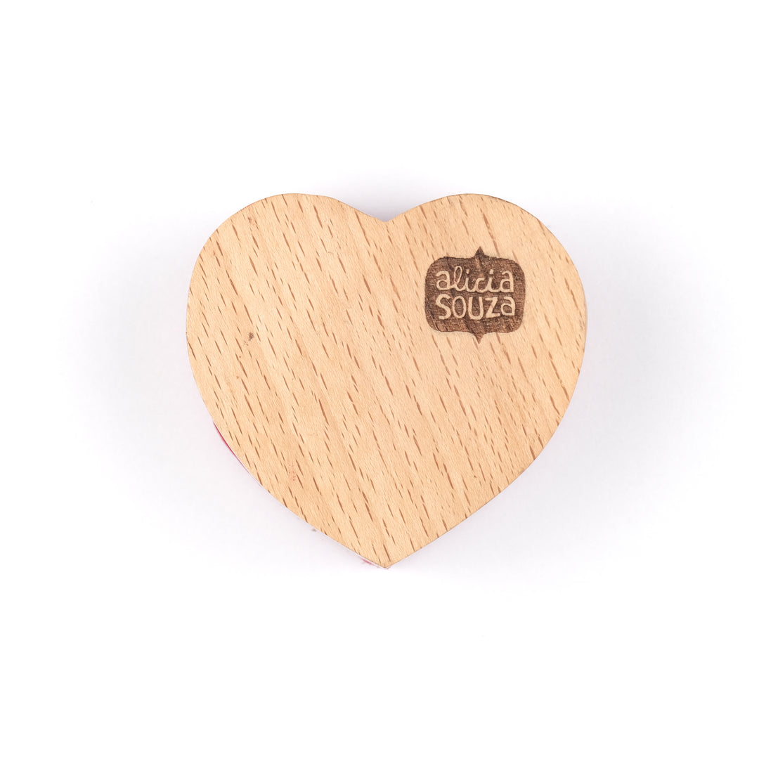 Heart-Shaped Wooden Rainbow Stamp