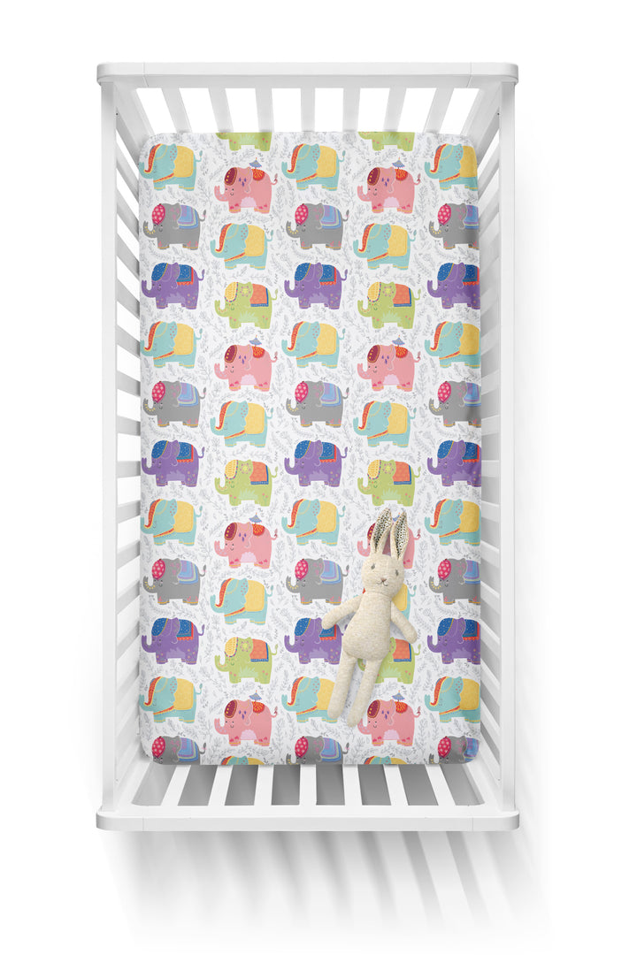 Elephants Crib Sheet