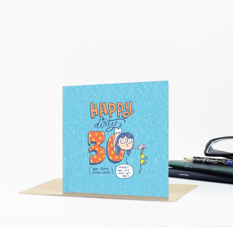 Dirty Thirty Premium Greeting Card