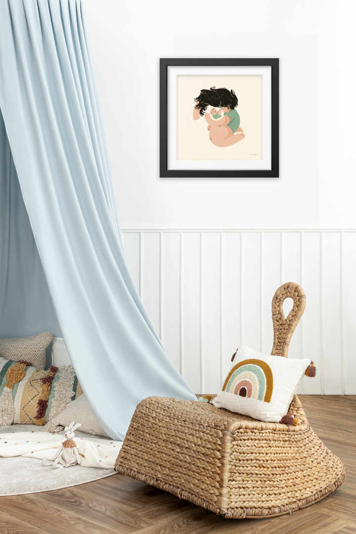 Mom Baby Quality Time Wall Art