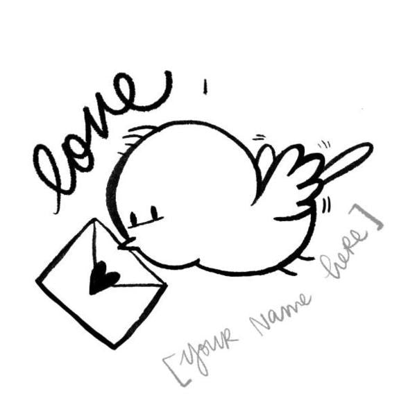 Birdie Name Custom Stamp - Alicia Souza