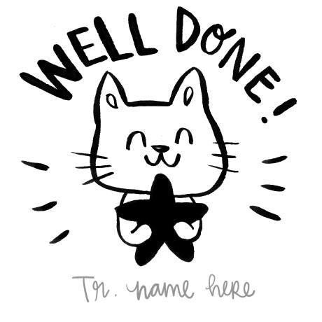 Well done Kitty Name Custom Stamp - Alicia Souza