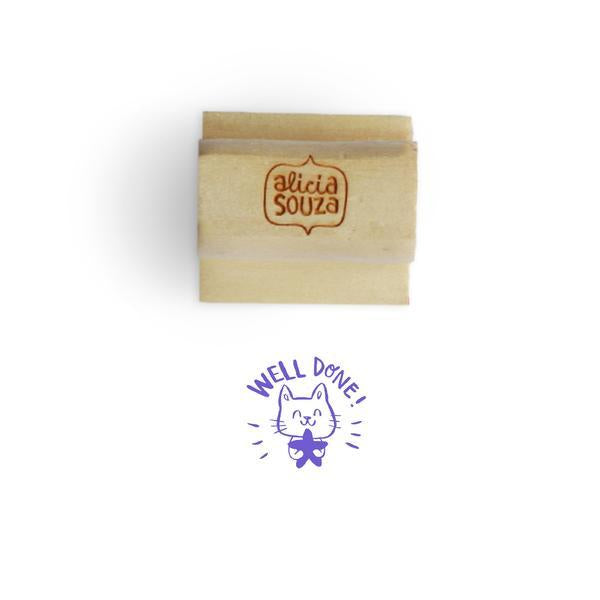 Well done Kitty Name Custom Stamp